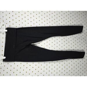 Victorias Secret PINK Black Cotton Foldover Yoga Pants Skinny XS